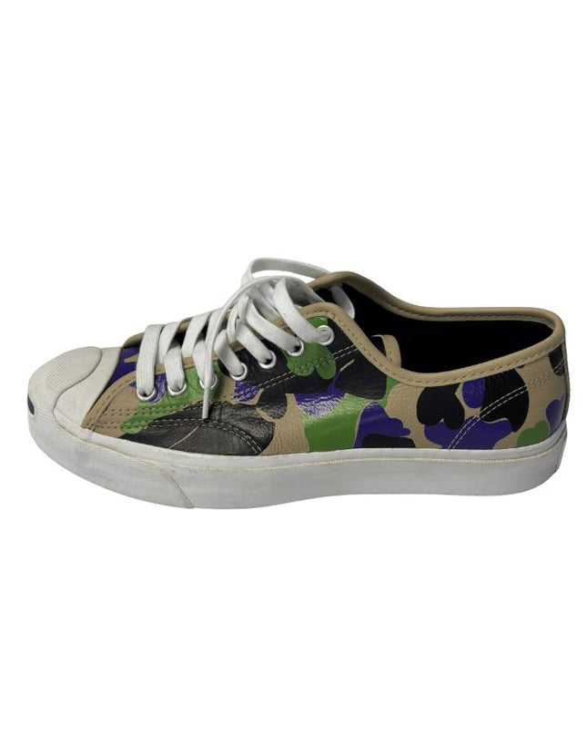 Converse Jack Purcell Multicolor Camo Heart Print Leather Sneakers