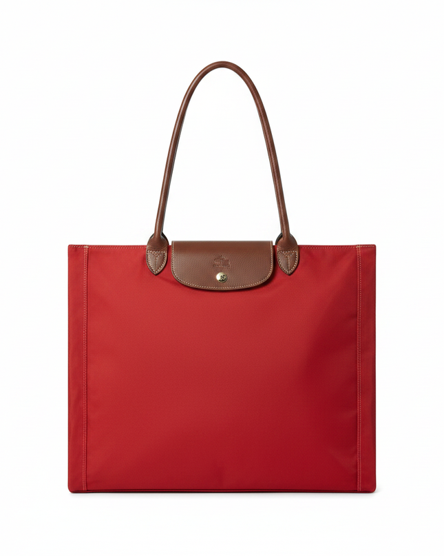 Longchamp Red Le Pliage Nylon Shoulder Bag