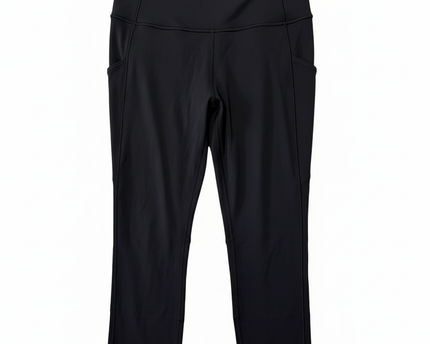 Lululemon Black Cropped Athletic Leggings with Side Pockets