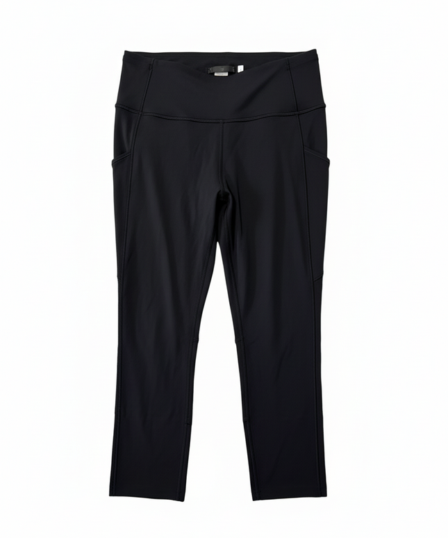Lululemon Black Cropped Athletic Leggings with Side Pockets