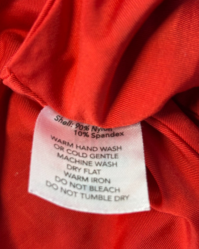 Tiger Mist Vibrant Red Square Neck Bodysuit