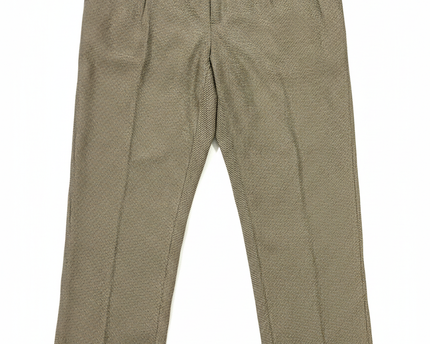 Polo by Ralph Lauren Brown Micro-Check Pleated Cotton Pants