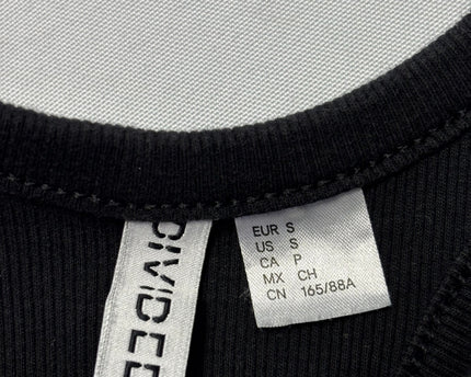 H&M Black Ribbed Racerback Crop Top