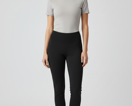 Lululemon Charcoal Seamless Ribbed Performance Leggings