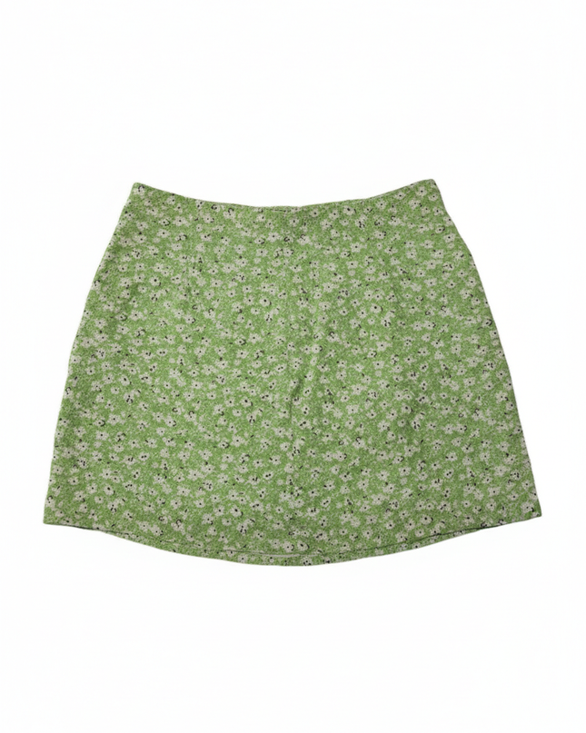 MNG Green Floral Mini Skirt