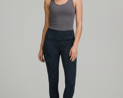 Lululemon Blue/Black Patterned Performance Leggings