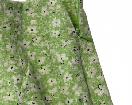 MNG Green Floral Mini Skirt