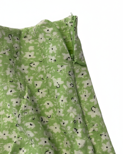 MNG Green Floral Mini Skirt