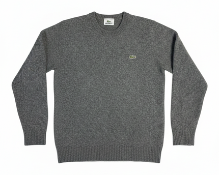 Lacoste Grey Pure New Wool Crewneck Sweater