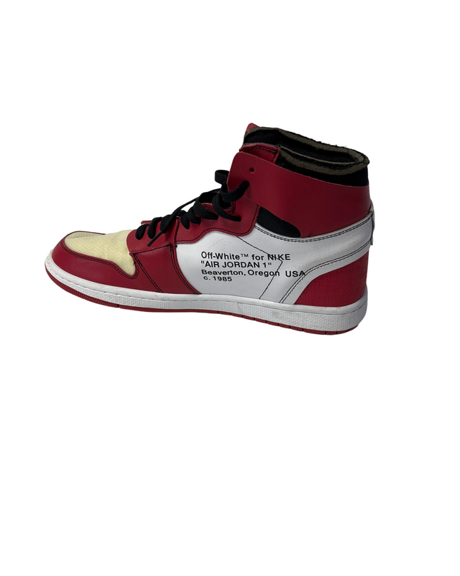 Nike x Off-White Red Chicago Jumpman High Top Sneakers