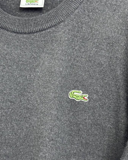 Lacoste Grey Vintage Wool Blend Crewneck Sweater