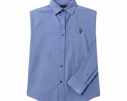 U.S. Polo Assn. Women's Classic Blue Button-Down Shirt