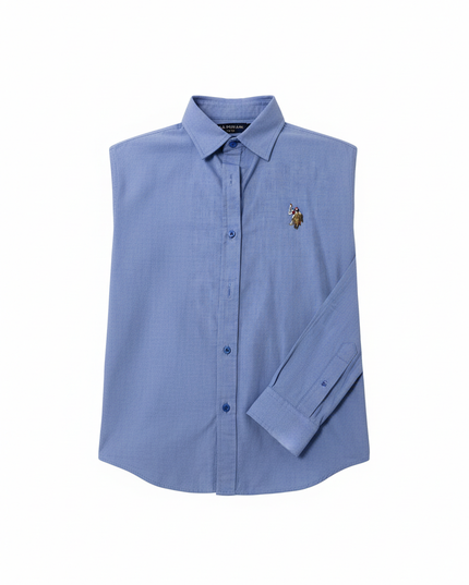 U.S. Polo Assn. Women's Classic Blue Button-Down Shirt