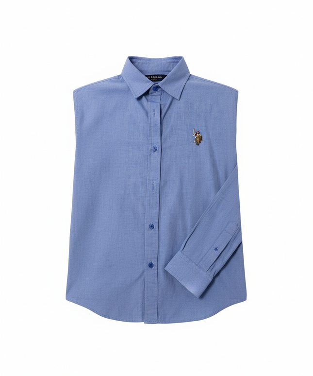 U.S. Polo Assn. Women's Classic Blue Button-Down Shirt