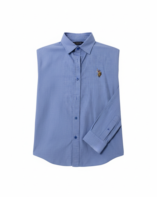 U.S. Polo Assn. Women's Classic Blue Button-Down Shirt