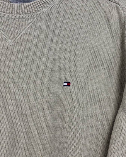 Tommy Hilfiger Sport Beige Crewneck Knit Sweater