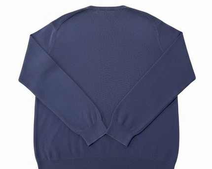 Polo Ralph Lauren Navy Blue V-Neck Pima Cotton Sweater