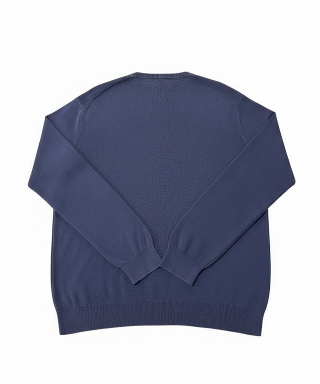 Polo Ralph Lauren Navy Blue V-Neck Pima Cotton Sweater