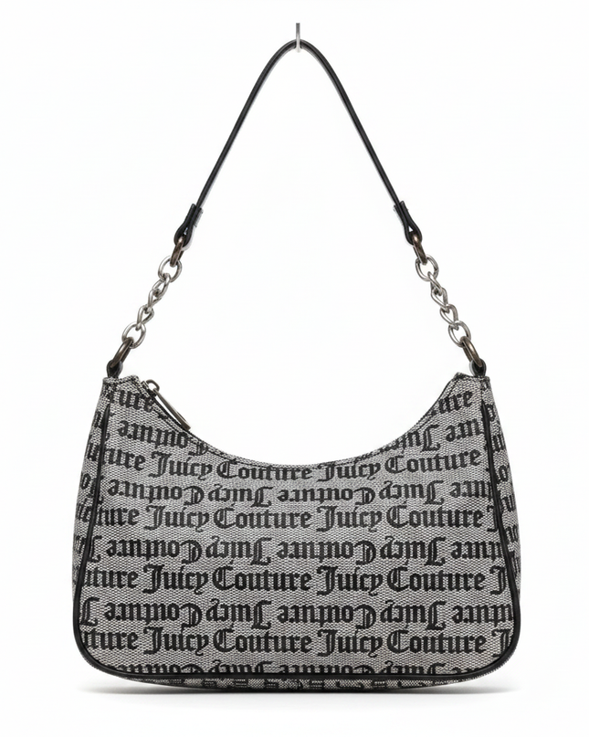 Juicy Couture Black and White Monogram Shoulder Bag