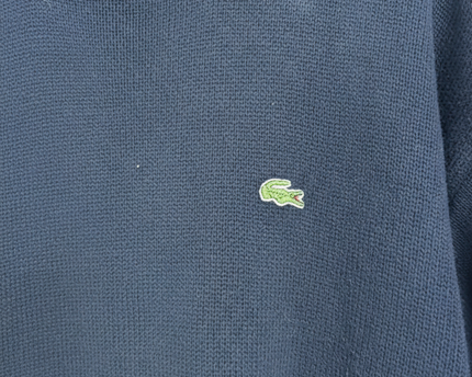 Lacoste Navy Blue Cotton Crewneck Sweater