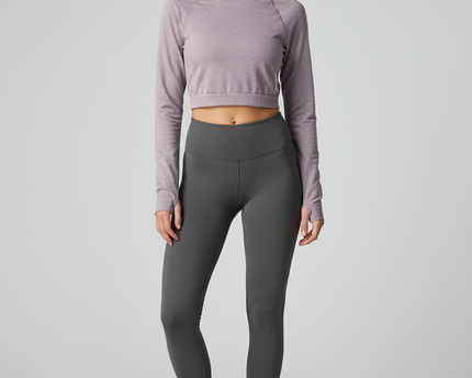 Gymshark Purple Long Sleeve Seamless Crop Top