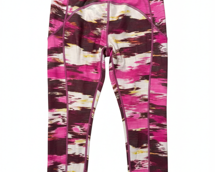 Lululemon Vibrant Abstract Print Ruched Ankle Leggings
