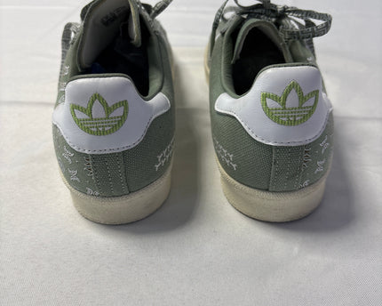 Adidas Olive Green Three Stripes Graphic Campus Sneakers