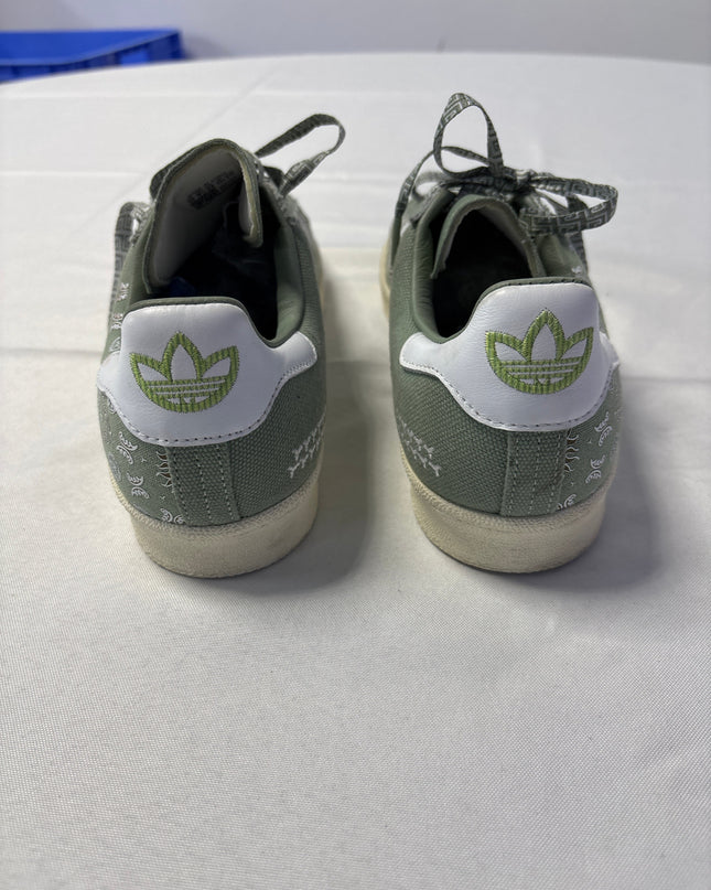 Adidas Olive Green Three Stripes Graphic Campus Sneakers