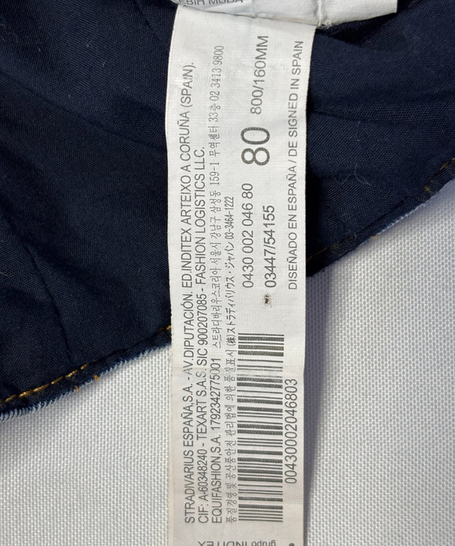 Stradivarius Blue Denim Lace-Up Corset Belt