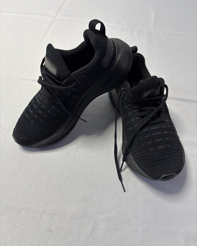 Nike Black Knit Upper Swoosh Running Sneakers