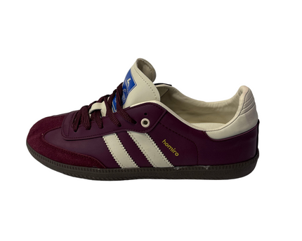 Homiro Burgundy Three Stripe Low Top Sneakers
