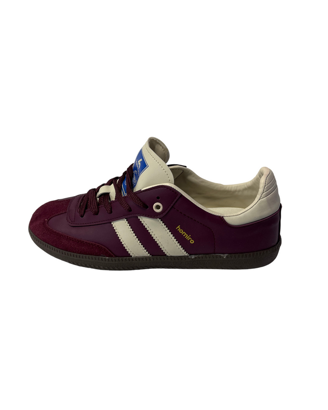 Homiro Burgundy Three Stripe Low Top Sneakers