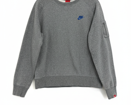 Nike Grey Raglan Crewneck Sweatshirt with Utility Pocket