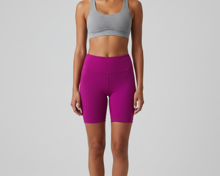 Lululemon Magenta High-Rise 6.5" Athletic Bike Shorts