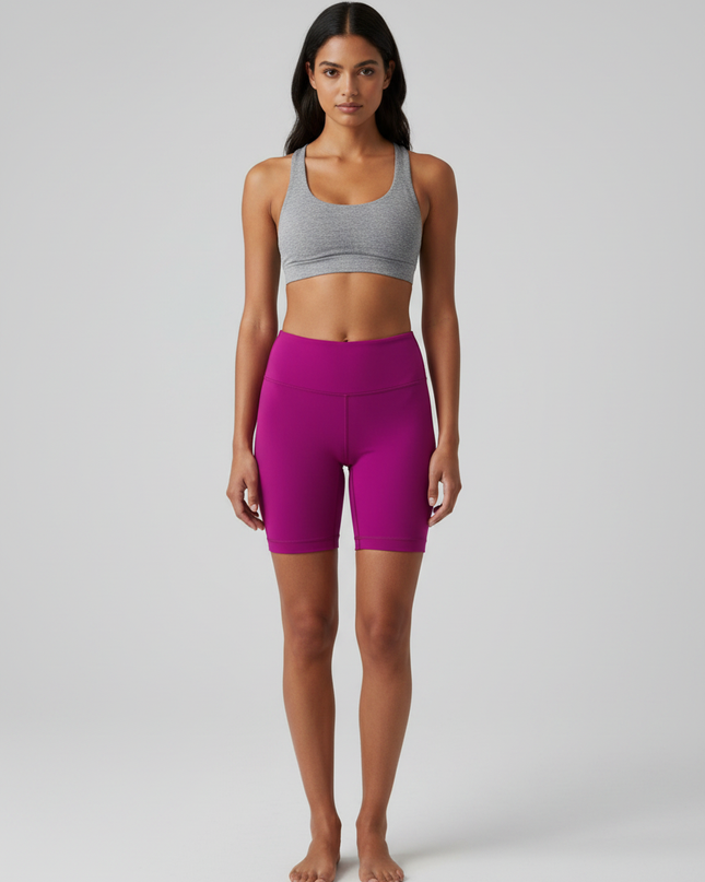 Lululemon Magenta High-Rise 6.5" Athletic Bike Shorts