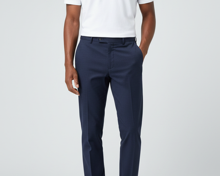 H&M Navy Blue Tailored Dress Trousers