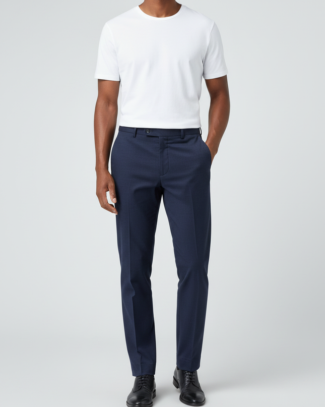 H&M Navy Blue Tailored Dress Trousers