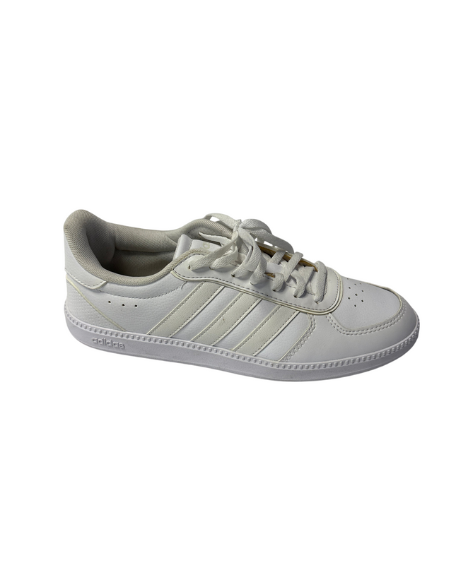 Adidas White Cloudfoam Plus Three-Stripes Sneakers