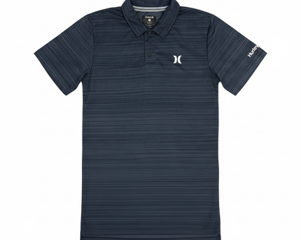 Hurley Navy Blue Textured Performance Polo Shirt