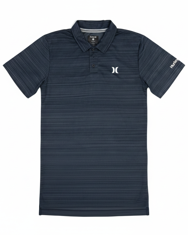 Hurley Navy Blue Textured Performance Polo Shirt