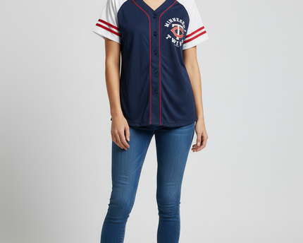 Campus Lifestyle Navy Blue Minnesota Twins MLB Women's Baseball Jersey