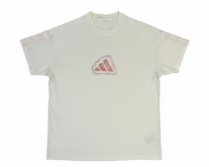 Adidas Cream Graphic Logo T-Shirt