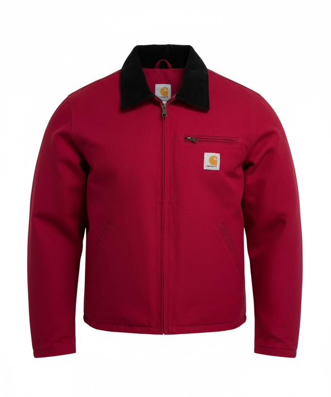 Reworked Carhartt Red Detroit Canvas Work Jacket