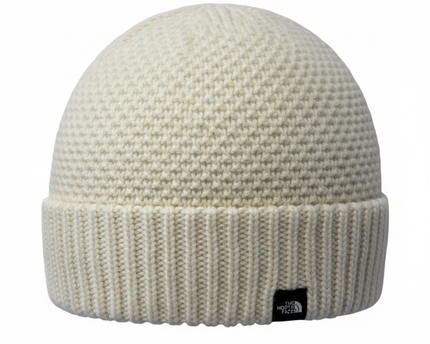 The North Face Cream Knit Textured Beanie