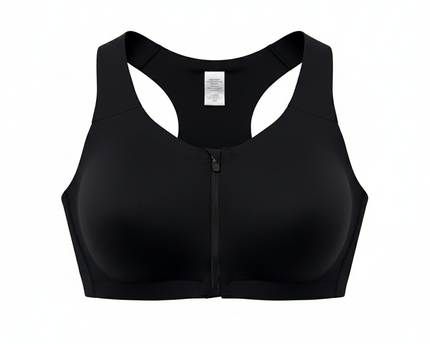 Lululemon Black Front-Zip High Support Sports Bra