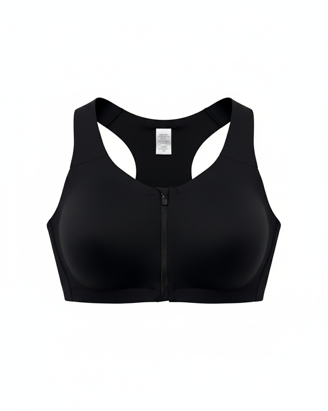 Lululemon Black Front-Zip High Support Sports Bra