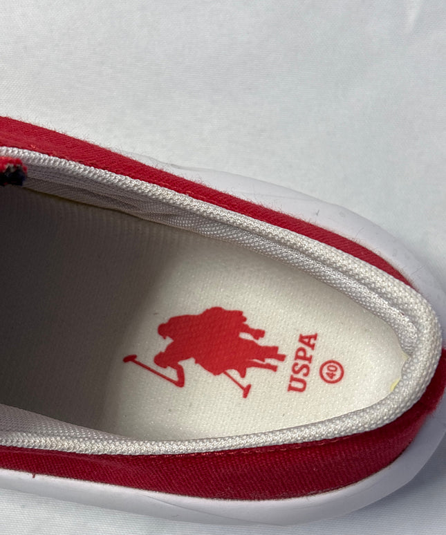 U.S. Polo Assn. Red Canvas Low Top Sneakers