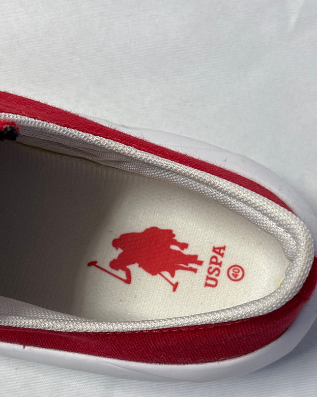 U.S. Polo Assn. Red Canvas Low Top Sneakers