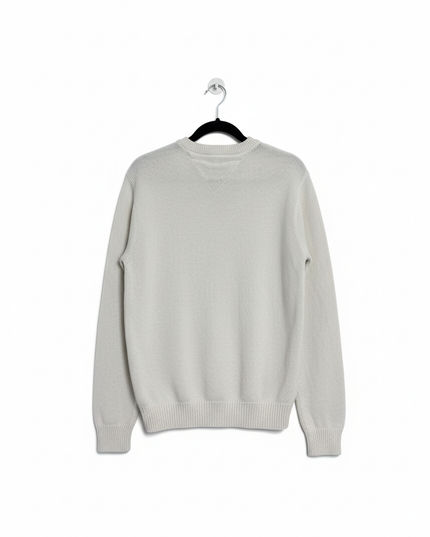 Tommy Hilfiger Off-white Crewneck Cotton Sweater
