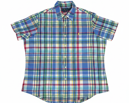 Ralph Lauren Multicolor Plaid Custom Fit Short Sleeve Shirt